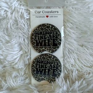 🫟 2/$15 Leopard Print Wife Car Coasters